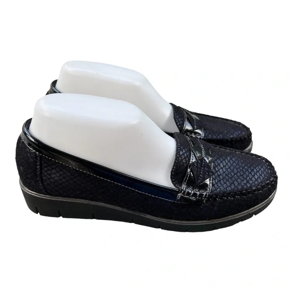 Yameiji Navy Blue loafers size 38 (7)